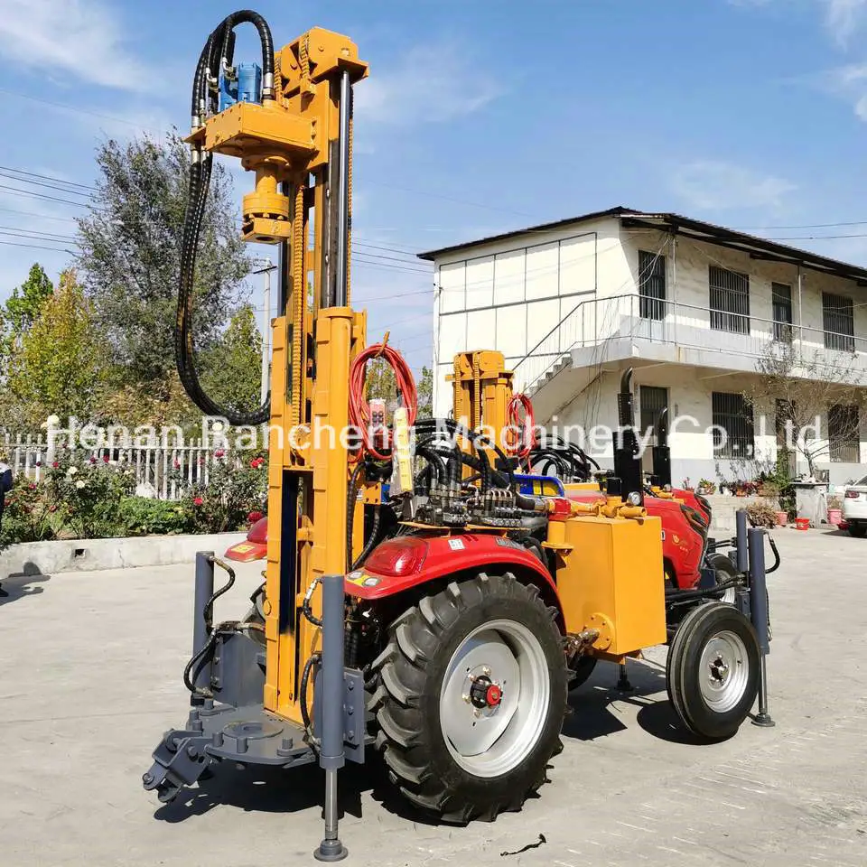 RC200wt Four-Wheel Tractor Mounted Hydraulic Deep Water Well Drilling Rig Machine /Tractor Borehole Water Drilling Rig Machine /Water Drilling Equipment