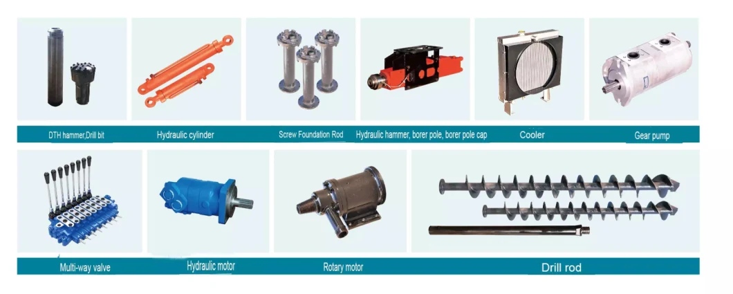 Road Fence Pile Driver Machine Rotary Auger Drilling Machine Screwing Screw Equipment