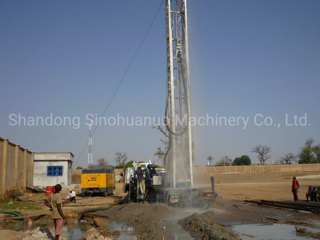 400m Trailer Type Borehole Drilling Machine/Hydraulic Multifunctional Drill Rig with Autoloader/DTH Drilling Rig and Rotary Drilling Rig for Sale