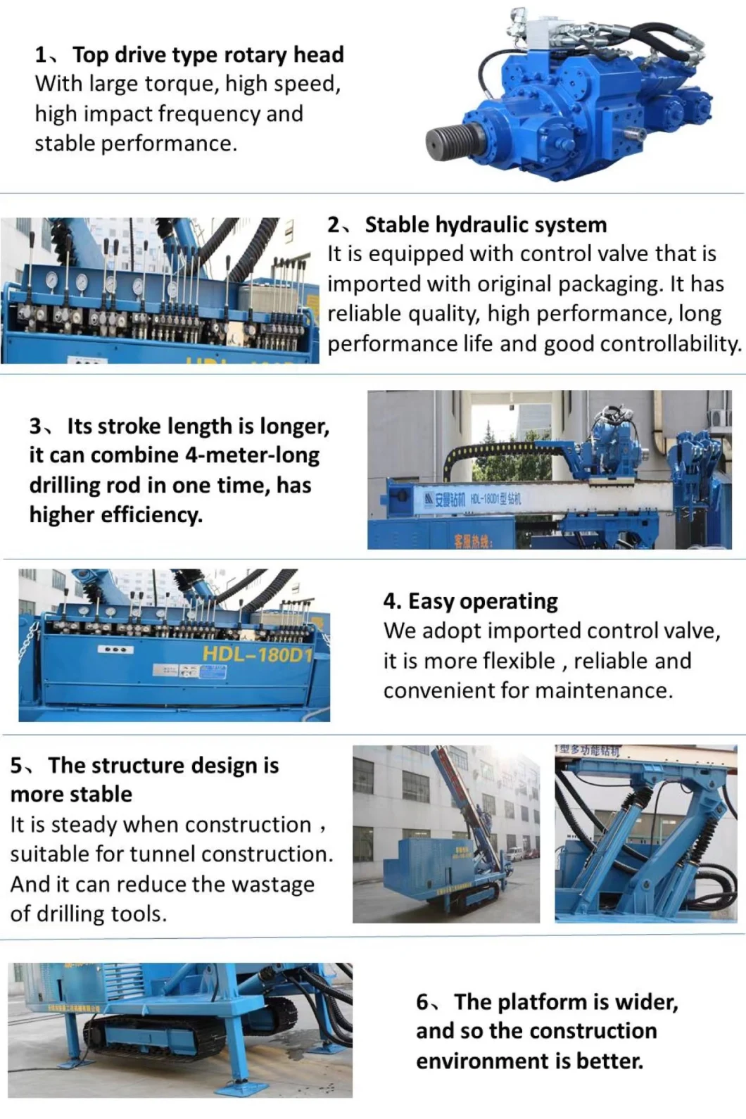 Hdl-180c Protection of Slope Support Multifunctional Drilling Rig