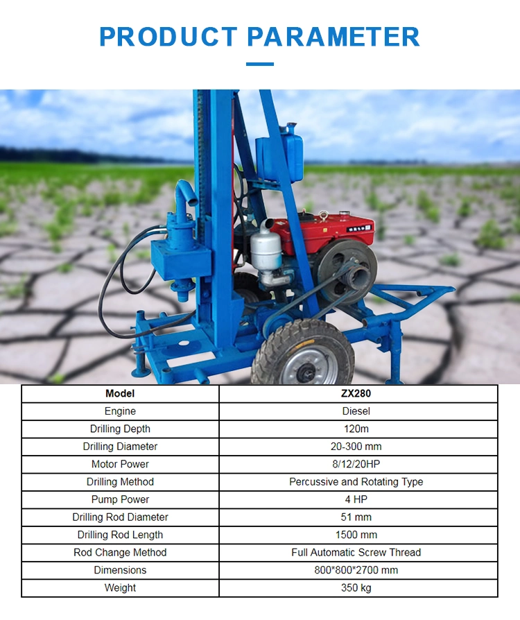 Poratable Small Slope Protection DTH Cheap Drilling Rigs for Sale